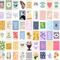 54 pcs pastel photo wall collage kit