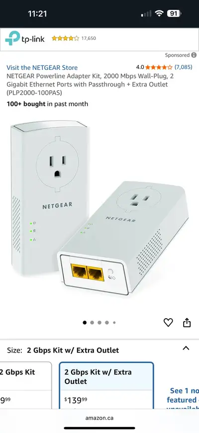 Netgear Powerline Adapter, View more