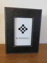 BLACK FAUX LEATHER PHOTO BOX by BOWRING for 4x6", brand new
