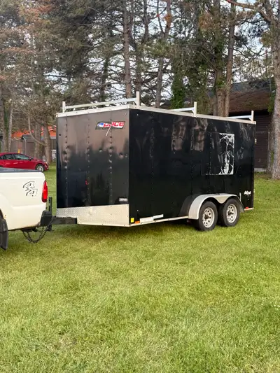 2018 tandem axel enclosed trailer 3500 pound axels Tires in excellent shape Recent brake service Sid...
