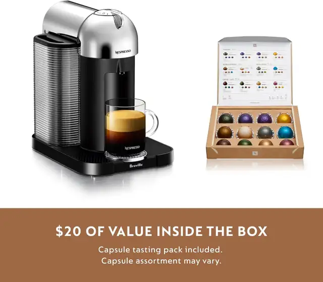 Nespresso Vertuo Coffee and Espresso Machine by Breville - Chrom in Coffee Makers in City of Toronto - Image 7
