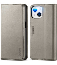 Brand New TUCCH Case for iPhone 13, PU Leather Flip , BLACK