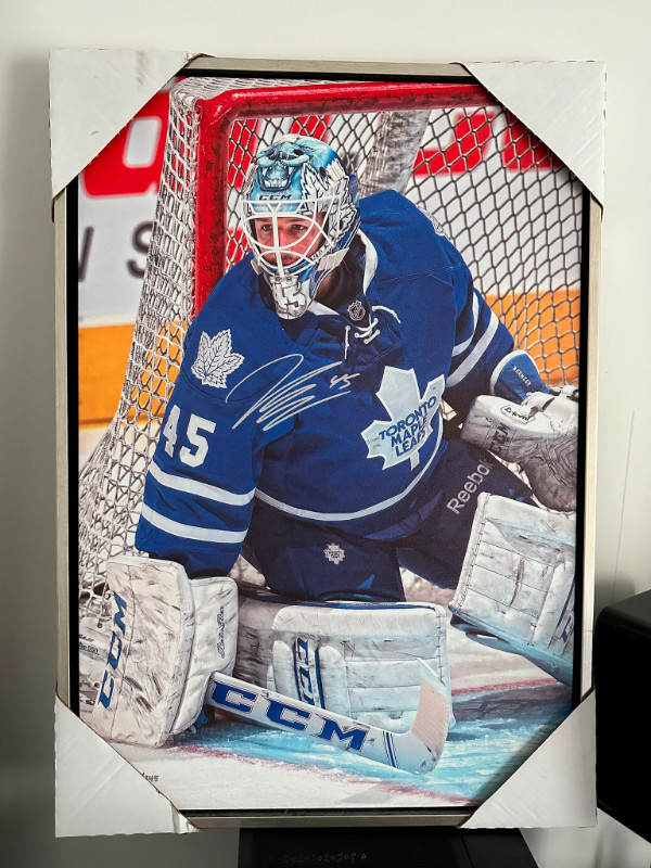 Jonathan Bern Toronto Maple Leafs Signed Framed Canvas 20x29 in Arts & Collectibles in Markham / York Region