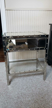 Glass side table 