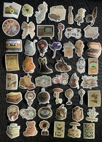 Retro Sticker 50 or 100 Pieces Stickers Pack