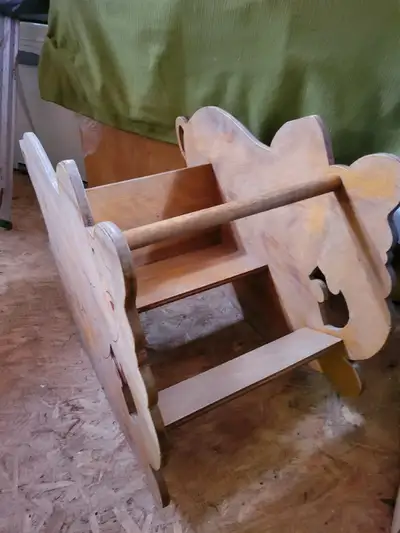 Solid wood rocking chair with handle bar Pickup in Bedford