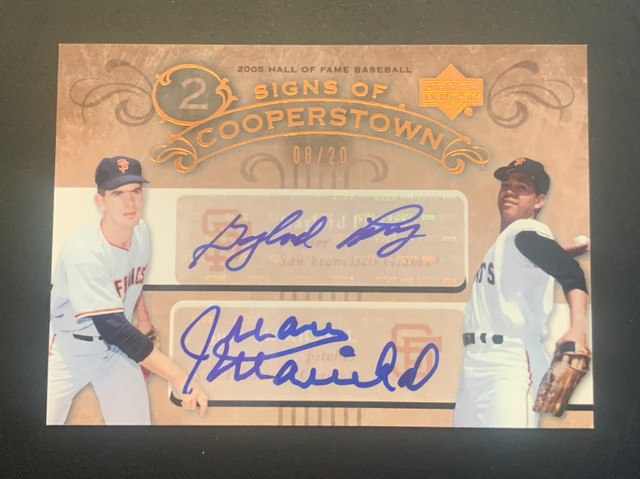 2005 SP Legendary Dual HOF Perry & Marichal Autographs #8/20 in Arts & Collectibles in Markham / York Region