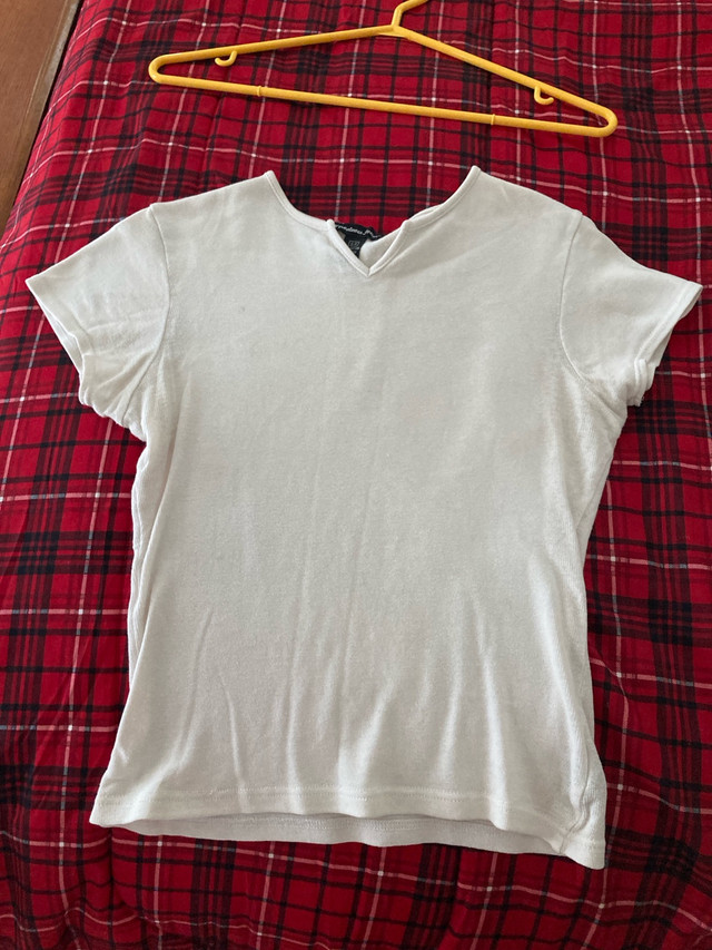 White Tshirt (size; S) in Women's - Dresses & Skirts in Oshawa / Durham Region