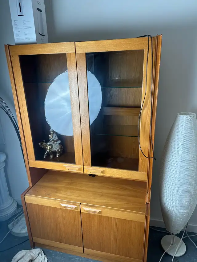 Vintage 1980s Nordesign Teak Wall Units / Cabinets – Set of 2 in Hutches & Display Cabinets in Calgary - Image 7