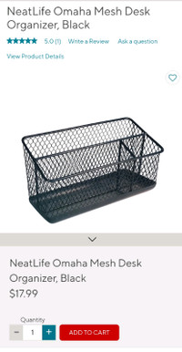 NeatLife Mesh Desk Organizer. Staples price 20 after tax.