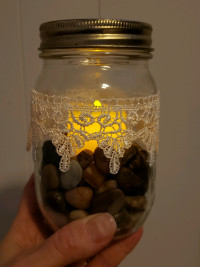 Wedding Decor - LED Mason Jar Candle Centre pieces