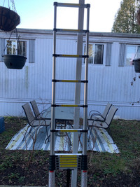 Strong, sturdy collapsible ladder. Easy store store. 