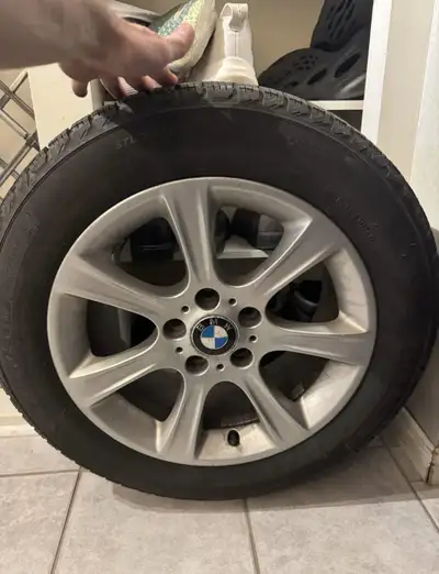 Tires are 2022 manufacturered Pretty much new 5x120 rims came off a 2014 bmw 335xi but also fits my...
