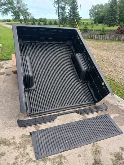 Box liner, tailgate protector and bumper step pad. Good shape. Came out of a chevy S10