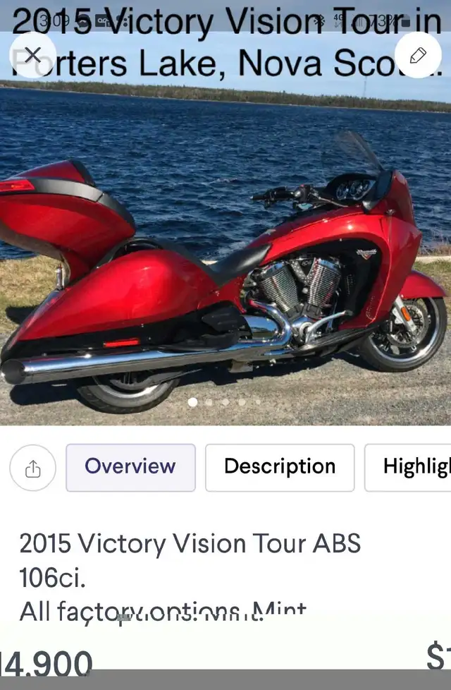 2015 Victory Vision Tour ABS in Other in Corner Brook - Image 4