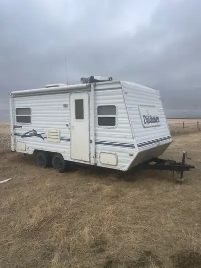 2001 Dutchmen holiday trailer Bought it last year and used it for the summer Reframed the front wall...