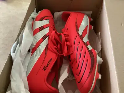 Size 9.5 Firm Ground Brand New Soccer cleats Pick Up Only. Original Price was 84 Dollars at Sportche...