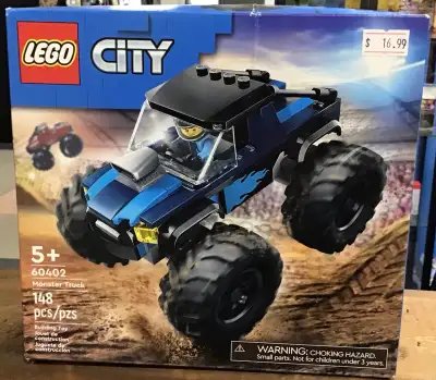 Get ready to rumble with this Lego City Monster Truck set! This set includes 148 pieces to build a c...