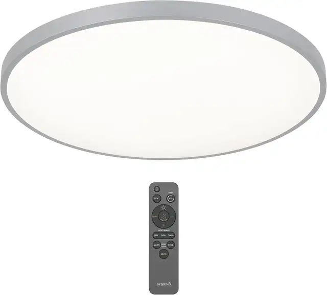 23" LED Flush Mount Ceiling Light w Remote, 2600 Lumens, 3 Tunab in Indoor Lighting & Fans in Oshawa / Durham Region - Image 2