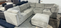Brand new fabric, sectional modular with ottoman