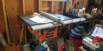 10 in Rigid cast iron table saw new condition Posting for a friend $ 625.oo obo . For more informati...