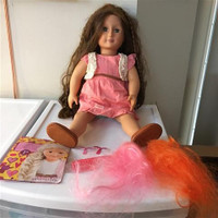 Our Generation 18" Doll - Parker Pink Lace dress