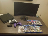 Ps4 Slim, 2 controllers, 7 games 
