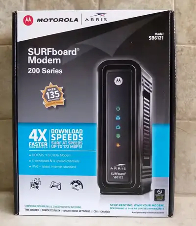 MOTOROLA SURFboard Modem Model SB6121. - Like-new condition. - Link to Quick Reference Manual https:...