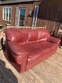 Pleather 3 seat couch 