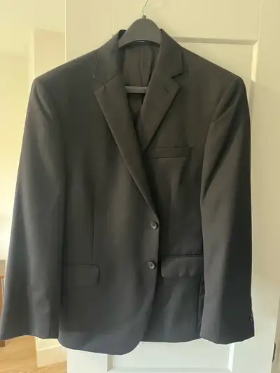 men’s 46r suit jacket blazer black, View more