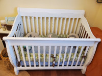 Baby Crib - solid wood w/ distressed finish