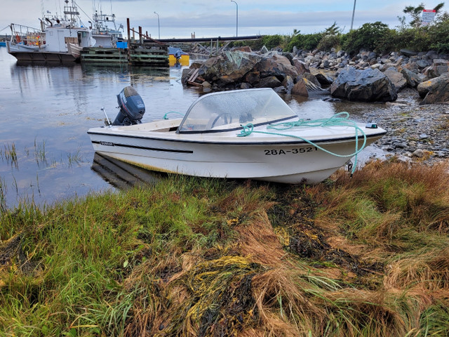 TRADE: SUNRAY 140 , 30HP YAMAHA ON TRAILER in Powerboats & Motorboats in Bedford