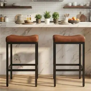 New-2 BACKLESS 24" COUNTER HEIGHT STOOLS, View more