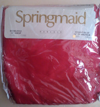 Percale springmaid bedruffle 14" drop RED Queen size NEW