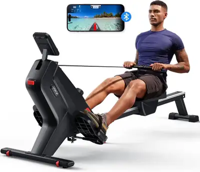 Magnetic Rowing Machine, UTRYUP Bluetooth Rower Machine for Home, Upgrade Resistance Strength with 1...