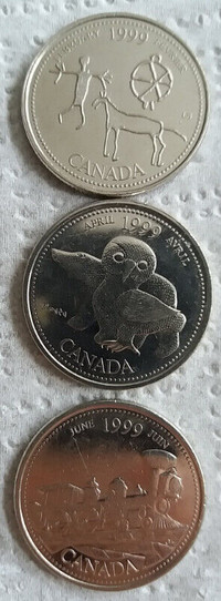 1999 Millennium Canadian Quarter Collection, 25 cent coins