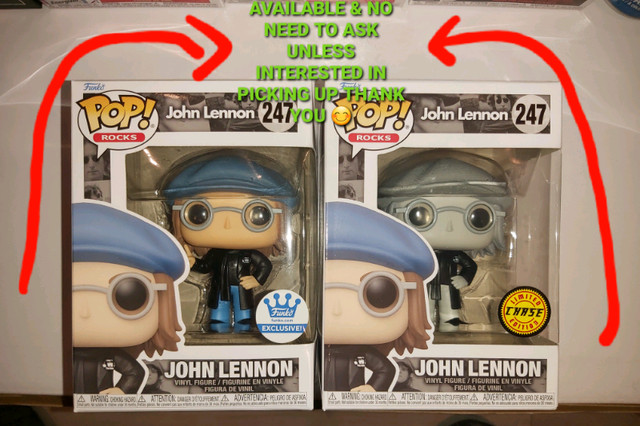 JOHN LENNON THE BEATLES CHASE BUNDLE - FUNKO POP see description in Arts & Collectibles in City of Toronto