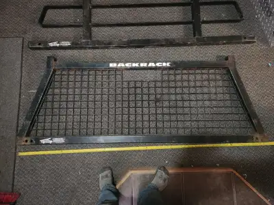 Backracks for full size trucks. One is mesh it measures 69 1/8 wide and 23 3/4 tall to top crossbar....