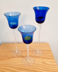 Pillar Candle Holders set of 3 in excellent condition