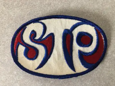 Vintage embroidered STP Mod Patch Oil 1970’s, View more