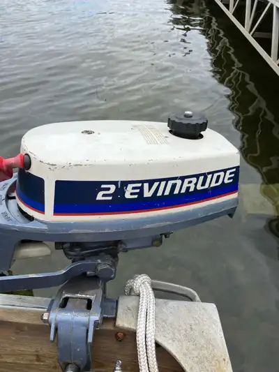 1975 two stroke Evinrude 2 hp short shaft. Ready to go with new spark plug, fuel line and fresh lowe...