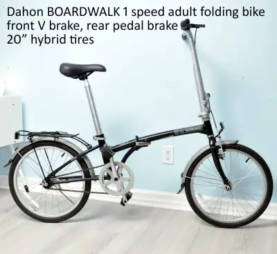 Dahon 1 speed folding bike for adults , 20" hybrid tires, View more