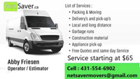 Delivery starting at $65, LAST MINUTE MOVERS!