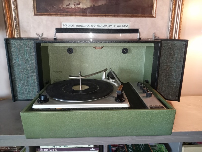 Vintage Viking Portable Stereo Record Player Turntable Stereo Systems