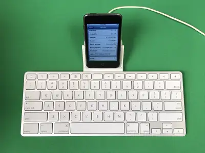iPod touch with Apple iPad Keyboard Dock, View more