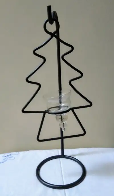 Vintage Wrought iron Tree T- light Holder, View more