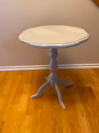 Small round wood table