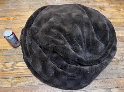 chocolate brown mini beanbag, View more