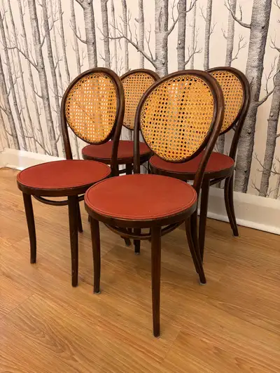 Rare Vintage ZPM Radomsko Bentwood Cane Thonet Style Chairs, View more