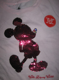 NEW~Disney Parks Mickey Mouse T shirt 2 Glitter Women's Large
